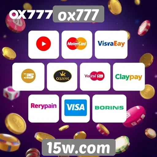 Opções de pagamento disponíveis no ox777